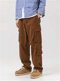 Male Trendy Skin-friendly Solid Color Cargo Pants