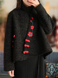 Women's Chinese Style Plum Blossom Embroidered Cashmere Jacket