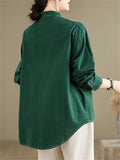 Women's Stand-Up Collar Pocket Wear-resistant Shirts