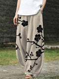 Stylish Relaxed Graffiti Printed Pants for Women