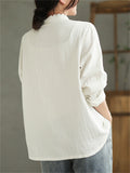 Women's Temperament Sweet Solid Color Shirts