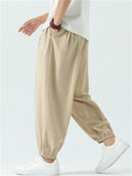 Men's Loose Cozy Red Drawstring Casual Harem Pants