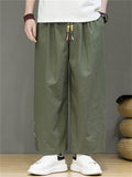 Men's Casual Drawstring Cotton Linen Street Pants