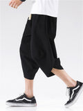 Men's Summer Casual Linen Cropped Pants