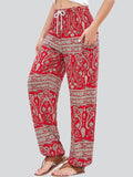 Ladies Boho Style Drawstring Yoga Joggers Pants