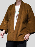 Men's Vintage Plain Corduroy Cardigan Jacket for Autumn