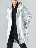 Men's Oversized Jacket with Dragon and Crane Print