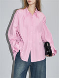 Women's French Chic Oversized Button Up Shirts