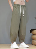 Comfort Breathable Ice Silk Ankle Tied Casual Pants for Men