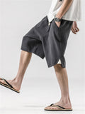 Men's Casual Relaxed Cotton Linen Sport Shorts for Summer