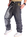 Fashion Street Embroidery Print Skateboard Jeans for Men