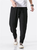 Men's Original Simple Linen Lace Up Casual Trousers