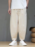 Comfort Breathable Ice Silk Ankle Tied Casual Pants for Men