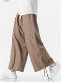 Male Stylish Lightweight Cotton Linen Summer Drawstring Pants