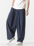 Men's Cozy Cotton Linen Casual Loose Straight Leg Pants