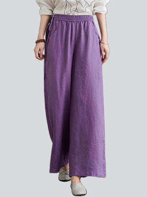 Lady Unique Side Lace-up Floor-length Leisure Pants