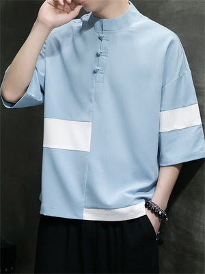 Popular Contrast Color Splicing T-shirts for Men