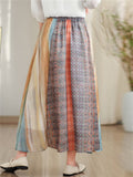 Female Holiday Elastic Waist Rainbow Print A-Line Skirts