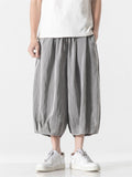 Men's Summer Ice Silk Solid Color Cozy Cropped Pants