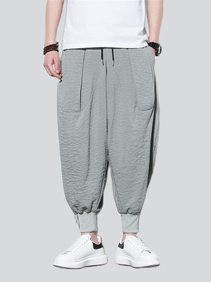 Men's Casual Breathable Ankle-Tied Baggy Lantern Pants