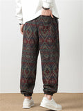 Men's Cozy Ethnic Style Jacquard Ankle-tied Pants