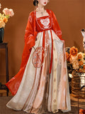 Tang Dynasty Costume Ladies Flowy Han Chinese Clothing Dress