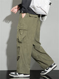 Men's Autumn Corduroy Multi-Pocket Drawstring Cargo Pants