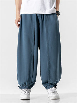 Men's Comfy Japanese Style Ankle-Tied Loose Pants