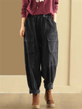 Women's Trendy Multi-Pocket Workwear Cotton Lantern Pants