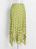 Fashion Polka Dot Tassel Candy Color Skirt for Women