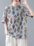 Oversized Loose Summer Floral Shirt for Women