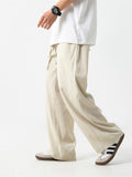 Male Summer Lightweight Basic Solid Color Casual Pants