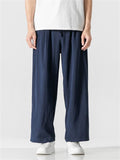 Chinese Style Men's Straight Leg Ice Silk Pants