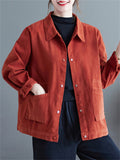 Women's Casual Lapel Single-Breasted Loose Jacket