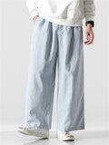 Men's Plus Size Casual Linen Straight-Leg Pants