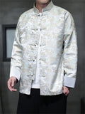 Pavilions Retro Jacquard Tang Suit Jackets for Male