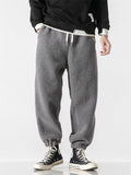 Men's Winter Trend Large Size Faux Woollen Sweatpants