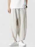 Men's Comfortable Linen Loose Solid Color Casual Pants