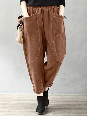 Female Super Comfy Corduroy Pants for Autumn & Winter