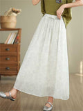 Casual Flowy High-Rise Drawstring Summer Skirt for Women