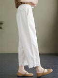 Women's Lace Patchwork Loose Cozy Linen Pants