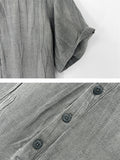 Tang Suit Cotton Linen Summer Thin Short Sleeve Shirt for Men