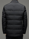 Men's Fashion Warm White Duck Down Blazer Coat for Winter