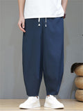 Comfort Breathable Ice Silk Ankle Tied Casual Pants for Men