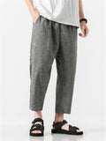 Oriental Style Men's Lightweight Linen Pants for Daily Wear