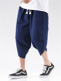 Men's Summer Casual Linen Cropped Pants