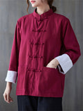 Chinese Tai Chi Clothing Cotton Linen Shirt for Women