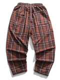 Men's Daily Wear Loose Summer Plaid Casual Pants