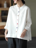 Women's Casual Multicolor Button Long Sleeve Shirt