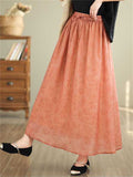 Casual Flowy High-Rise Drawstring Summer Skirt for Women